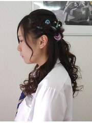 体育祭ヘアセット