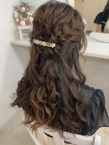 ヘアーセットサロン ピンキー(Hairset Salon Pinky) Pinky.編み込みハ-フアップ アレンジ