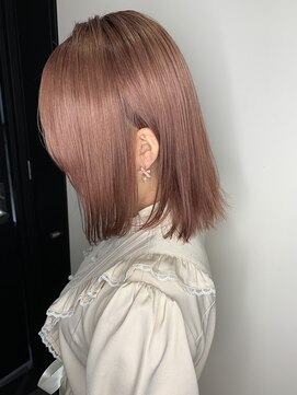 サロンドミルク 溝の口店(salon de MiLK) ピアスも映える!ピンクベージュ!