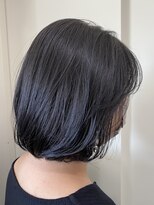 ルー(loup)&nbsp;ブルーグレー/ブルージュ/ブリーチなし/髪質改善/韓国/前髪/ボブ