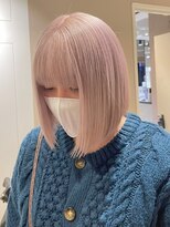 ベレーザ 渋谷(BELEZA)&nbsp;ba626ハイトーンバレイヤージュ金髪ボブロブヘア小顔Aラインボブ