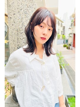 エース (ACE) ACE 横浜 くびれハイレイヤー×暗めラベンダーグレージュ