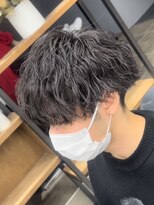 オーバルバイアピッシュ(OVARL by apish) 緩め大きめ波巻きパーマ/耳だしショート/波ウェーブパーマ