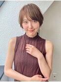 前髪長め大人ひし形ショート20代30代40代表参道