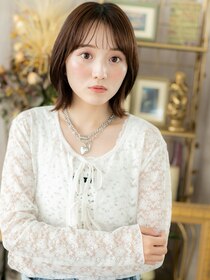 カバーヘア ブリス 志木南口駅前店(COVER HAIR bliss) 透けバングツヤ髪アースカラーくびレイヤーa志木20代30代40代