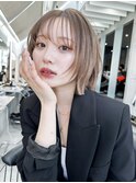 武井/小顔黒髪ワンレンボブルフ/ネビージュ2