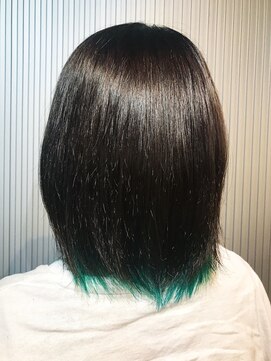 美容室オルセー インナーグリーンデザインカラー