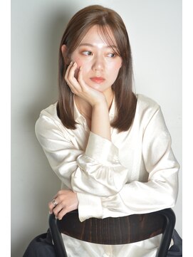 そう 札幌 ミディアムストレートヘア*