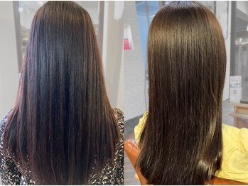マーブルズ 横浜店(marbles)の写真/クセ解消×美シルエットを実現☆クセ毛・些細なうねりを美ストレートへ導き,SETも簡単に!【横浜駅徒歩2分】