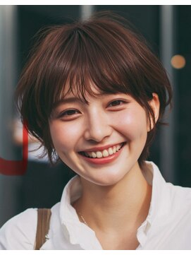 ルシードスタイル アウラ 松戸市五香(LUCIDO STYLE Aura) ナチュラルブラウン ハッシュボブ ラウンドバング/松戸/五香/柏