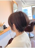 丸みショート×ショコラブラウン