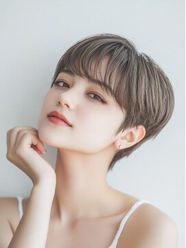 ショート×ミルクティーベージュ