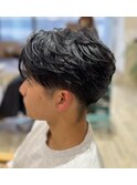 毛流れフェザーパーマ