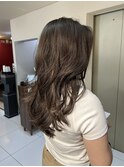 くびれロングデジパカーテンバング鎖骨ミディアムレイヤーウルフ