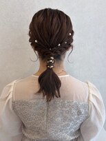 ジーナ  札幌大通(Zina)&nbsp;美髪＊ヘアアレンジ＊セミロング編みおろし＊Zina札幌大通