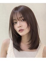 アパカバール 鳳店(Apa kabar)&nbsp;透明感ダークブラウン・シースルーバング×レイヤーロング