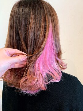 リトルカモジマ バイ ヴィーヴル(little kamojima by BIVRE) Cotton CANDY PINK × インナーカラー by shiho