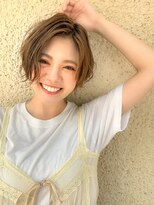 シー バイ ロンド 新宿(Sea by Lond)&nbsp;ココアベージュニュアンスパーマショートボブ新宿