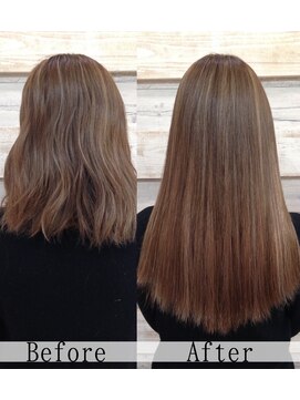 ラピッシュ Lapish桜田店 〈ラピッシュ桜田店〉エクステ長さ出しロングヘアイメチェン