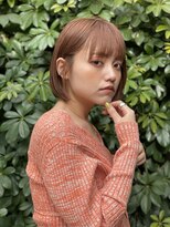 ロイジー(roijir) 【roijir 表参道】ぱっつんボブ☆オレンジブラウン