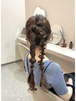 ミラ(Mila)&nbsp;編みおろしポニーツイン★結婚式.二次会.同窓会など