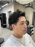 ツイストスパイラルパーマツイストパーマメンズパーマ刈り上げ