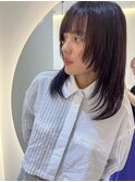 くびれレイヤー小顔カット☆前髪イメチェンミディボブルフ