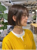 ぱっつんボブ/顔周りレイヤー