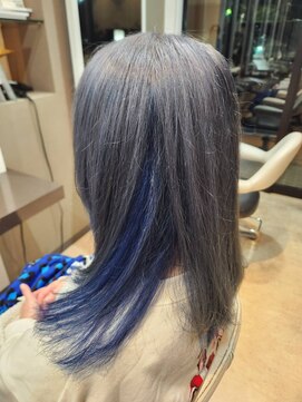 キューティ 福久店(CUTiE) ハイトーンcolorシルバー&ブルー