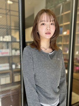 ココロクレド(COCOLO credo) サイドレイヤーボブ × ベージュカラー