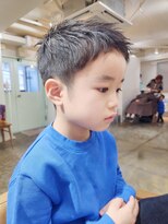 スーハ 恵比寿(SUUHA)&nbsp;キッズカット/でこ出し束感ざくざくおしゃれボウズ/幼児子連れOK
