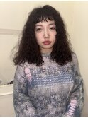 ぱっつんスパイラルパーマ