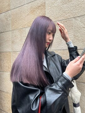 ユーリ(JUURI) ラベンダー/ラベンダーミルクティー/ぱっつん/ロング