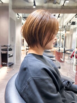ロンド エメ 柏(Lond aimer) 柏で１番綺麗な髪質改善ミニウルフダブルカラーショートボブ