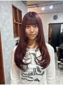 wine red × layer cut