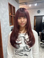 シールドヘアー 沖縄 新都心(C'LD Hair)&nbsp;wine red × layer cut