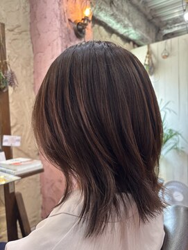 ロッソバイアルター 鎌取(ROSSO by aL-ter) ミニウルフ/デジタルパーマ/チェリーブラウン[鎌取/石橋］