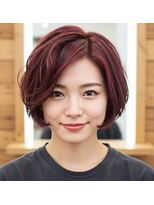 クロム(CHROM) 赤髪ボブ20代30代40代髪質改善白髪染めトリートメント入間
