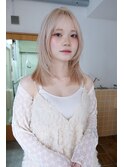 ミルクティーベージュダブルカラーケアブリーチインナーカラー