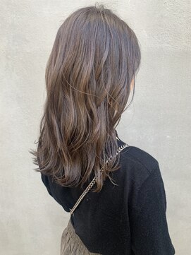 マティス 表参道(matiz) ハイライトカラーアプリコットオレンジくびれヘアミニウルフ