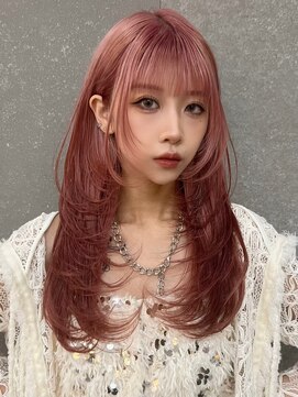 ロンドイディールバンダイ 新潟万代(Lond ideal) ハッシュカット×ペールピンク