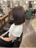ボブ　透明感カラー
