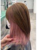 ★インナーカラーピンク★ブリーチ2回［川崎］