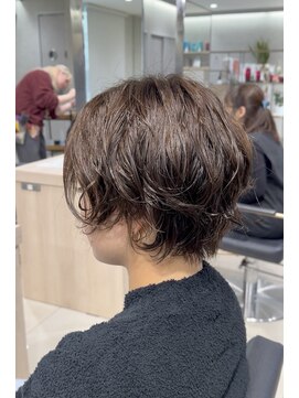 アッシュ 高幡不動店(Ash) ショートナチュラルパーマシャドウパーマオリーブベージュ