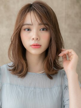 モッズヘア 越谷(mod's hair) ココアブラウン/くびれヘア/外ハネミディアムレイヤーカットe