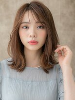 モッズヘア 越谷(mod's hair) ココアブラウン/くびれヘア/外ハネミディアムレイヤーカットe
