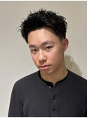 MEN`SHAIR/スパイキーショート/ピンパーマ/黒髪短髪/河原町三条