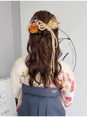 ハーフアップヘアアレンジ＊卒業式ヘア/袴/水引