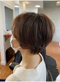 ショート×艶カラー