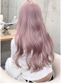 原宿 ピンクミルクティーブロンド海外レイヤー/ケアブリーチ2回